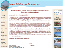 Tablet Screenshot of erieshoresescape.com